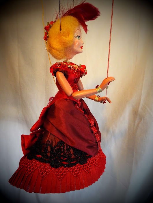 Pelham Puppet Redressed, Desiree from Stephen Sondheim's A Little Night Music, marionette