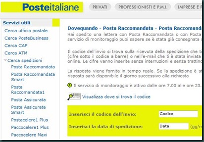 raccomandata poste italiane