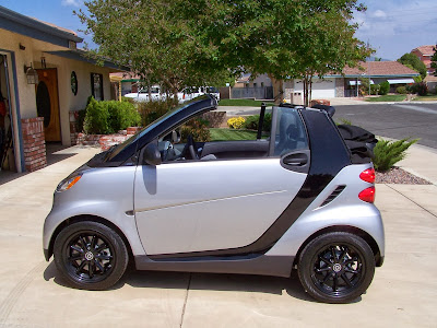 Beautiful Black and White Smart Car