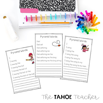 NG word blends phonics read and write cards for centers and interventions