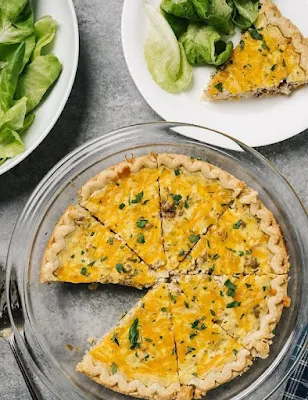 Crustless-Beef-Cheddar-Quiche-Recipe