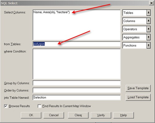 calculate area mapinfo 2