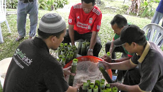 proses penyediaan lemang