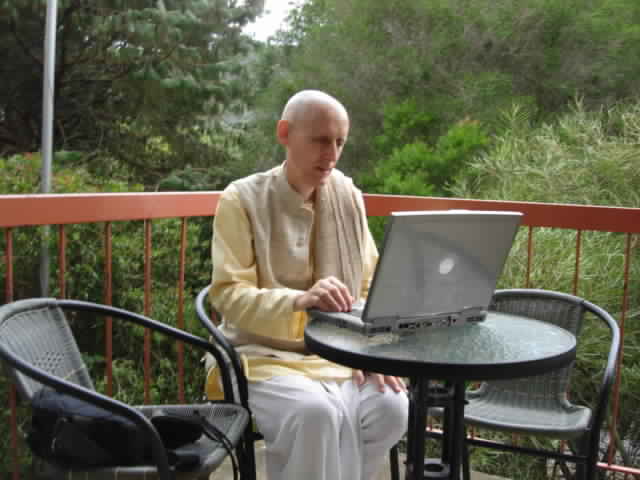 Sankarshan Das Working on his correspondence, Sydney