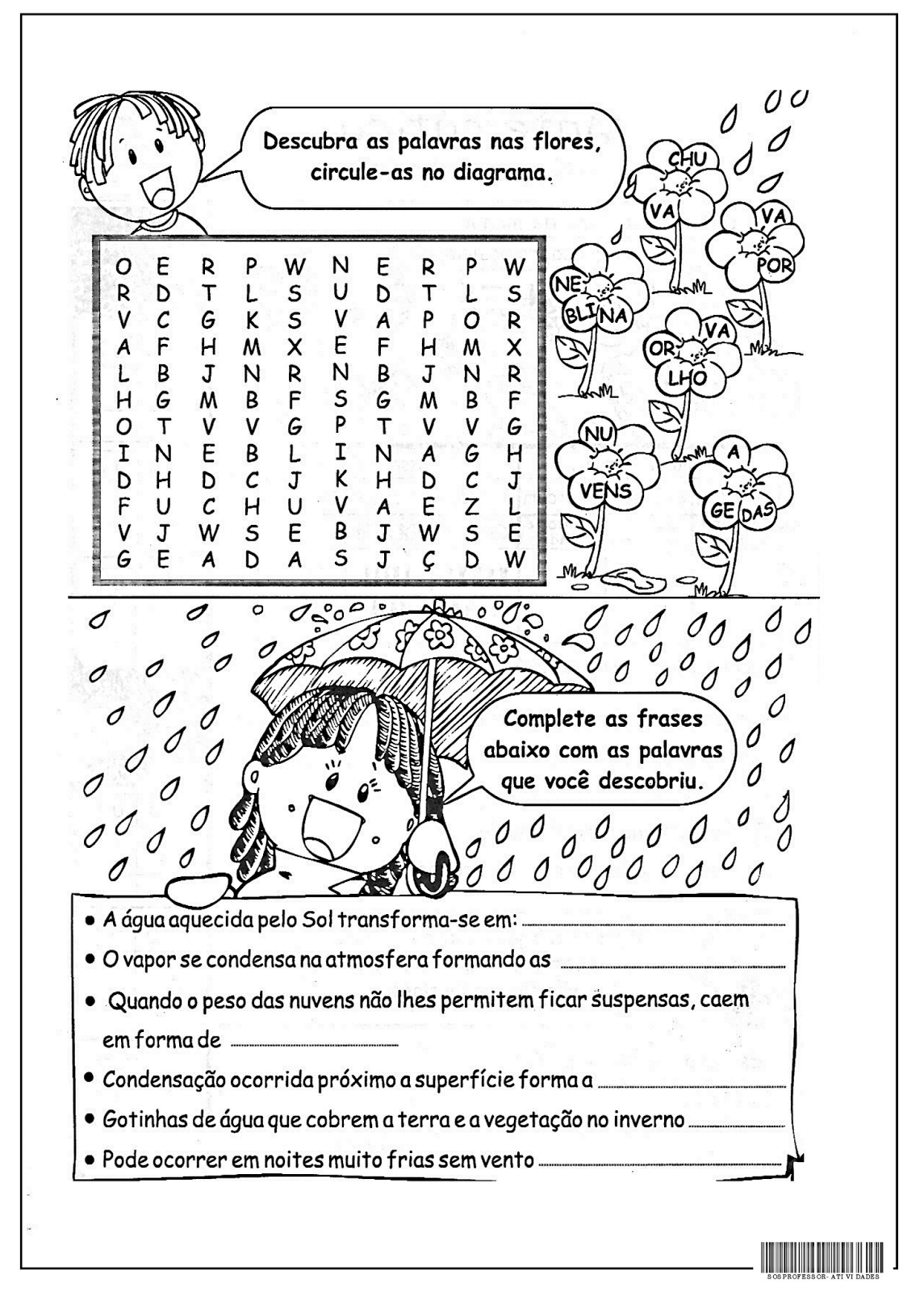 Texto com atividade Poluição da Água causas e consequências 