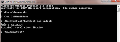fastboot oem unlock galaxy nexus