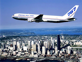 Boeing 747 Plane Cityscape Skyscapes HD Wallpaper