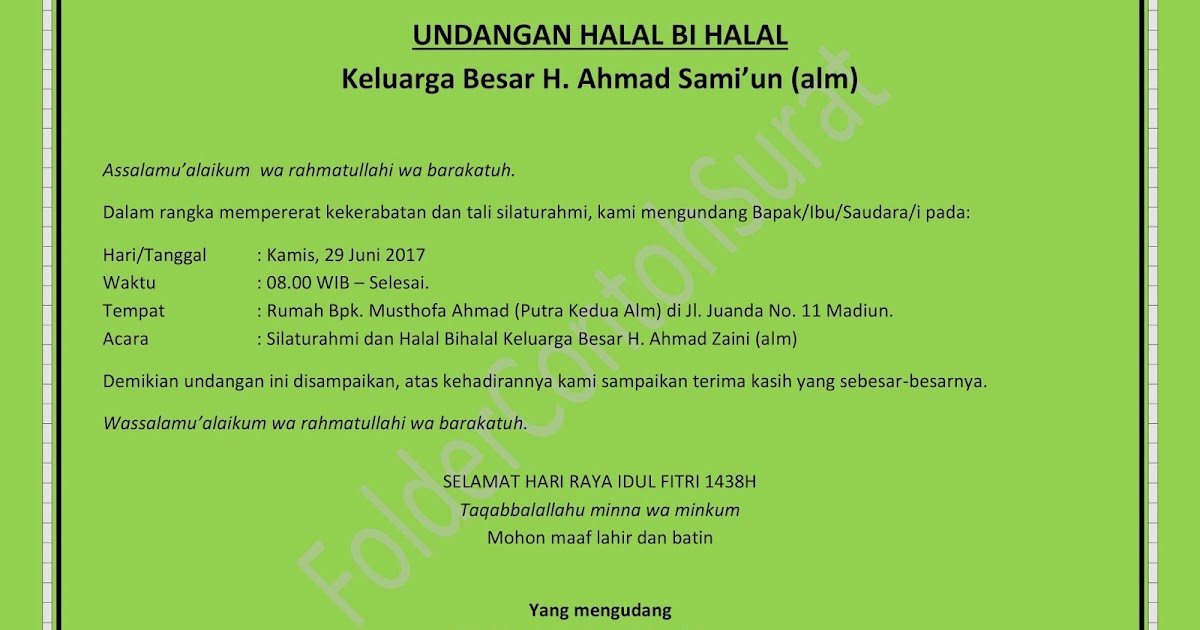 80 Contoh Undangan Silaturahmi Gratis Terbaik Contoh Undangan