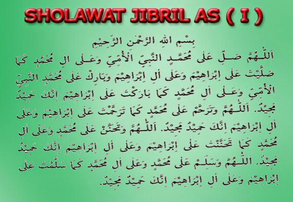 Teks Sholawat Jibril Bahasa Arab Terbaru | brainodysseygame.com