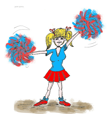 642 Things to Draw 43 - Pom-poms - Ink and Digital colour by Ana Tirolese ©2012