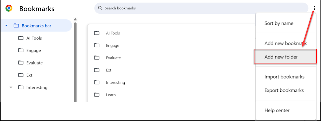 Add bookmark folder