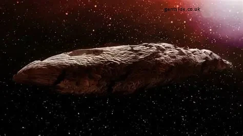 Artist's concept of interstellar object passing through solar system