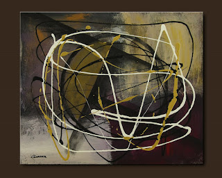 Geometric Painting-Time and Place-Abstract Art Paintings by Carmen Guedez - Image