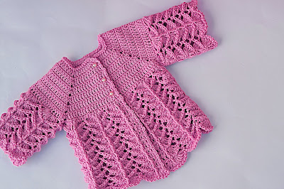 8 - Crochet IMAGEN Chambrita rosa muy fácil y sencilla. MAJOVEL CROCHET