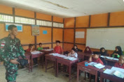 Peduli Kesehatan Siswa Perbatasan, Satgas Pamtas Yonif 645/GTY Patroli Kesehatan