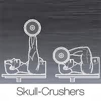 EZ-bar skull crushers