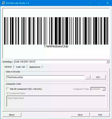 Zint Barcode Studio Pembuat Barcode Dan QR Code Gratis Untuk Windows 10