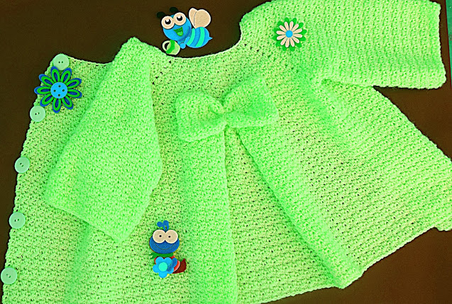 4 - Crochet Imagenes Abrigo rosa a crocher y ganchillo muy fácil y sencillo , lindo por Majovel Crochet