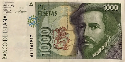 1000 Pesetas Spanish Banknote