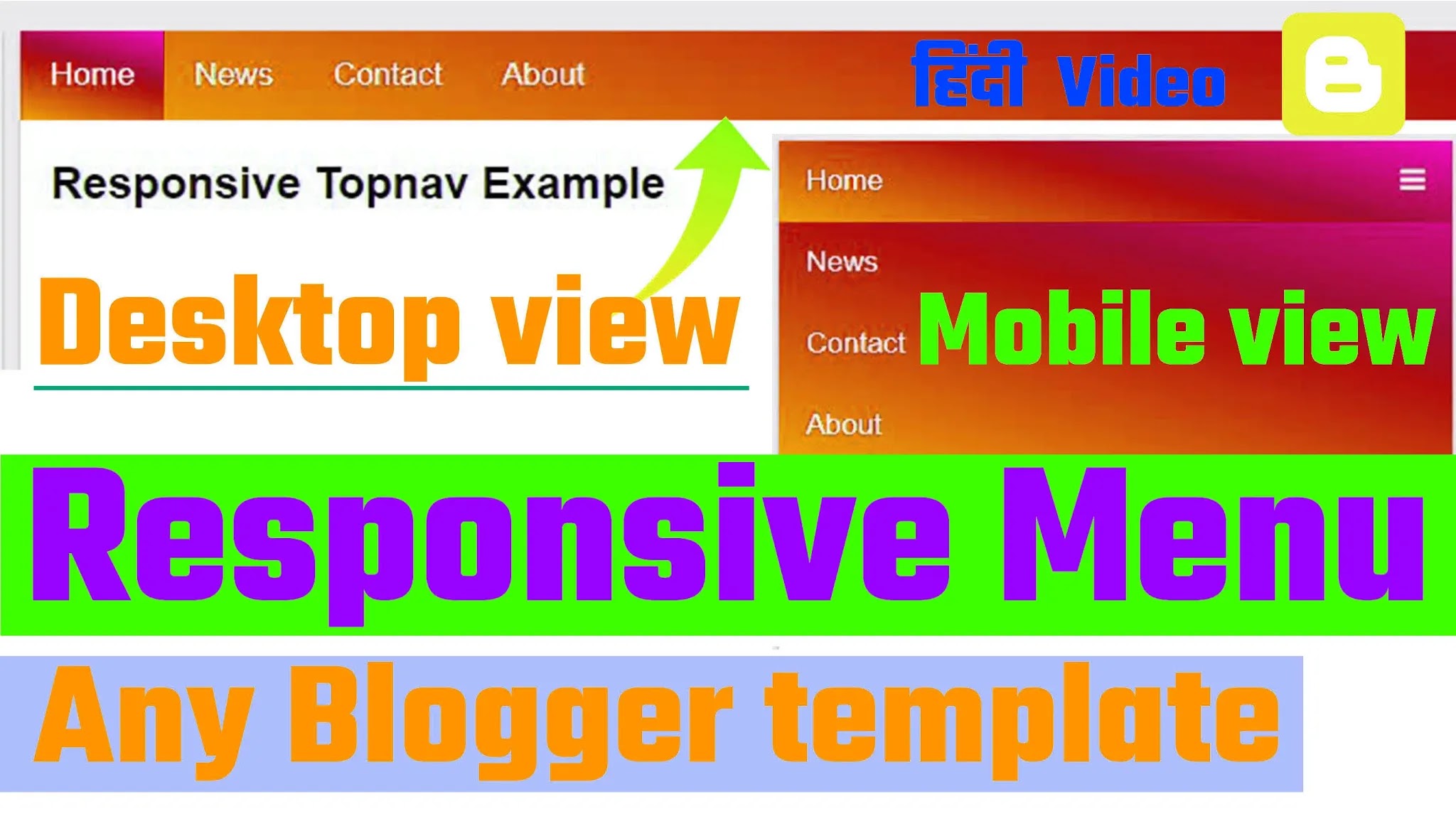 How to creat navigation menu html css blogger - newshank.com