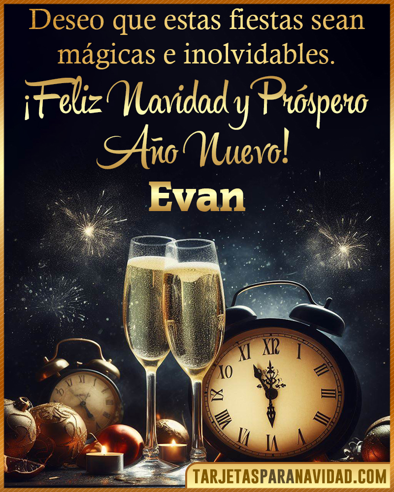 Feliz Navidad y Próspero Año Nuevo Evan