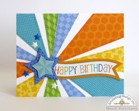 Doodlebug Design Inc. Masculine Star Burst Birthday Card by Mendi Yoshikawa