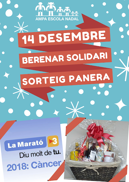 Imatge de la festa del 14 de desembre: berenar solidari i sorteig panera Nadal