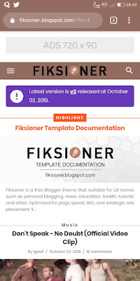 Download template blogger Fiksioner gratis