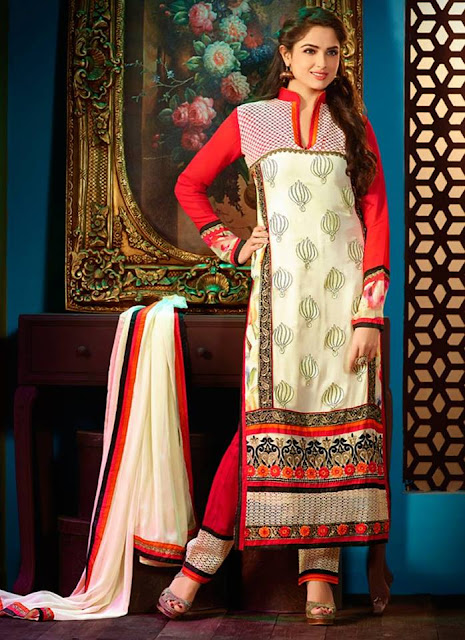 Fashion Clothes For Women Indian Georgette Churidar Suits