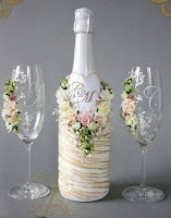 Decoraciones hechas con Copas y Botellas de Vidrio