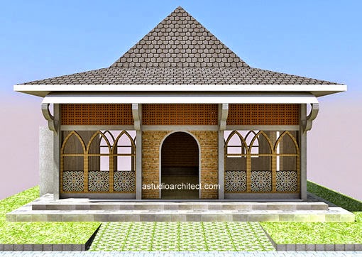 Technical Drawing of Building RUMAH  ADAT JAWA TENGAH JOGLO  