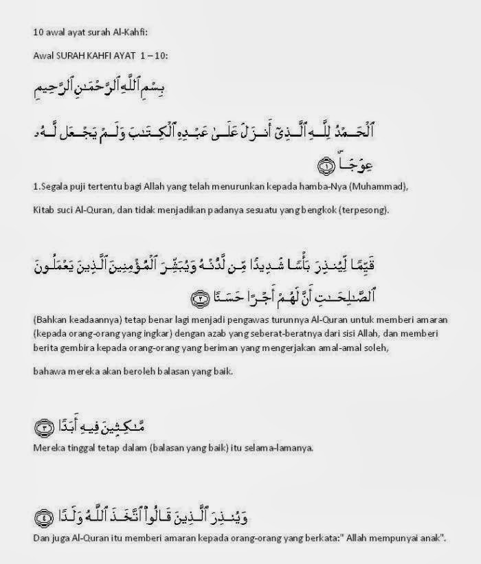 Kelebihan Menghafal dan membaca surah Al- Kahfi  ♥Cintai 