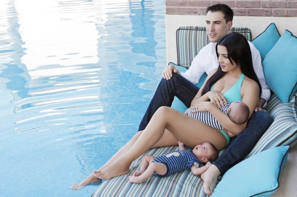 Celina Jaitley in a Sexy Bikini with her Twins for Stardust August 2012 : EXCLUSIVE!!