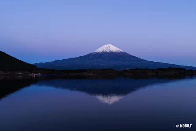 2017年元日の夕景富士～田貫湖