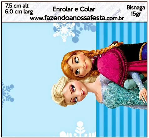 Frozen Christmas in Blue Free Printable labels. 