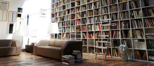 Home library shelf creative ideas 9