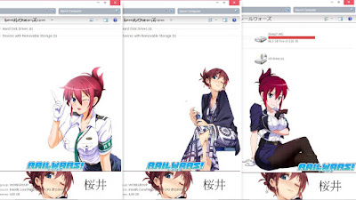 [Theme Win 7] Rail Wars! - Sakura Aoi by Eldiaz7