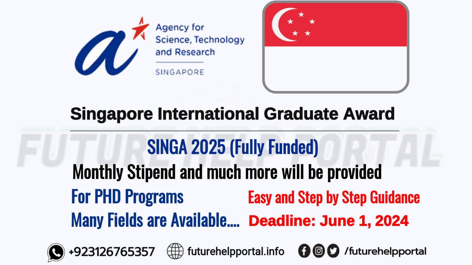 Singapore International Graduate Award 2025 (SINGA) | Future Help Portal