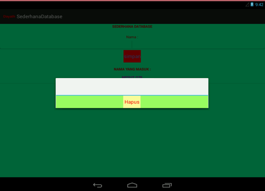 Membuat DATABASE SQLite sederhana pada program android 