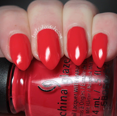 china glaze lite brites collection swatch hot flash