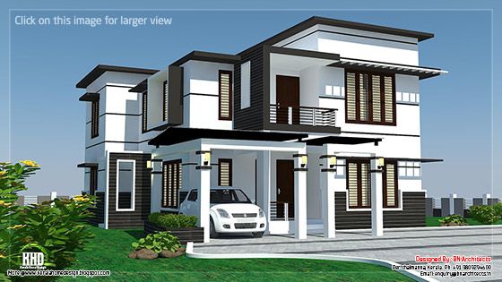 Modern house elevation