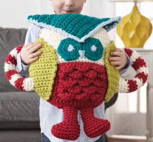 PATRON GRATIS COJIN BUHO DE CROCHET 2243