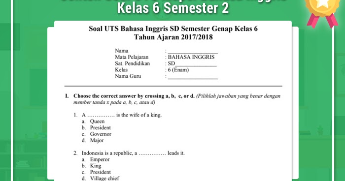 Soal Uts Bahasa Inggris Kelas 4 Semester 2 Tentang Peralatan Sekolah Caroljacksoneyub