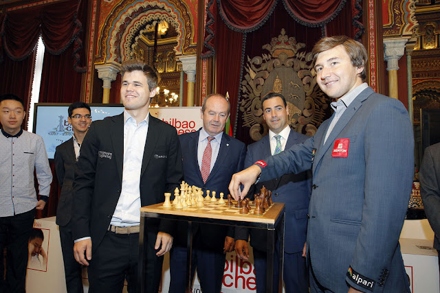 Carlsen y Karjakin se enfrentarán en el Bilbao Chess 2016