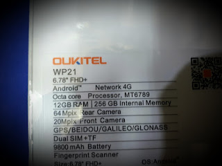 Hape Outdoor Oukitel WP21 New 4G LTE RAM 12/256 Night Vision Camera NFC 9800mAh