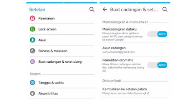 Cara Mengatasi Hp Android Yang Ngecas Sendiri dengan cara mengembalikan hp ke pengaturan pabrik