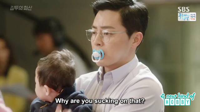  funny hwa shin having the kid nipple in his mouth - Jealousy Incarnate - Episode 24 Finale (Eng sub) 