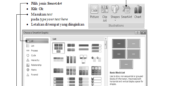 Latihan 8 (Menyisipkan SmartArt)