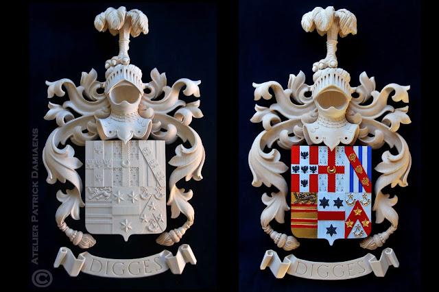 Wooden carving of  family Coat of arms & crests | CARVED FAMILY CRESTS | Heraldic carving | Custom carved wood plaque