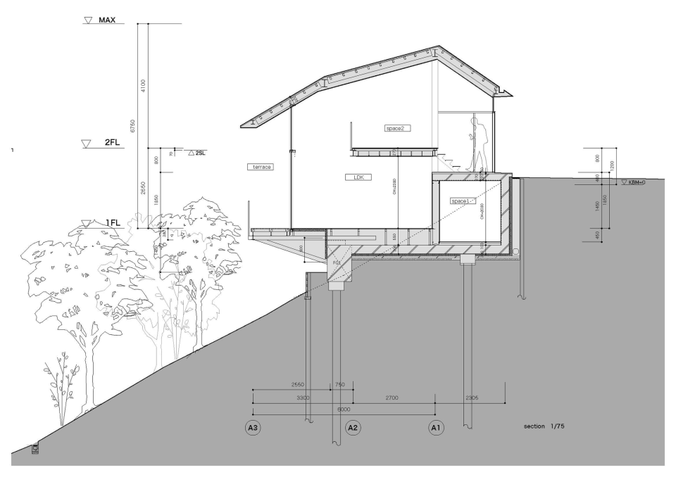 House of Hexagon With Minimalist Design on Edge in the City of Nagoya Japan